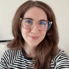 Geometric Transparent Brown Eyeglasses