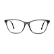 Oval Transparent Gray Eyeglasses