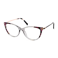 Cat-eye Transparent Gray Eyeglasses