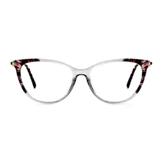 Cat-eye Transparent Gray Eyeglasses