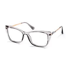 Square Transparent Gray Eyeglasses