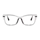 Square Transparent Gray Eyeglasses