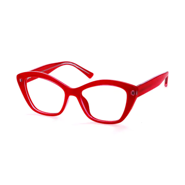 Geometric Red Eyeglasses