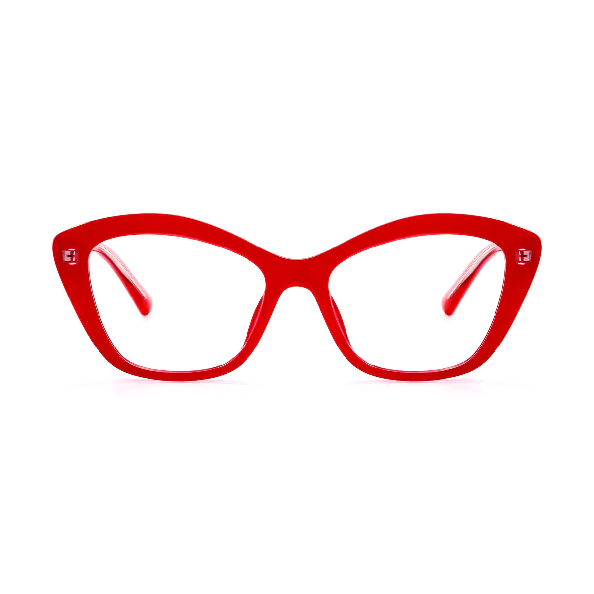 Geometric Red Eyeglasses
