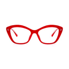 Geometric Red Eyeglasses