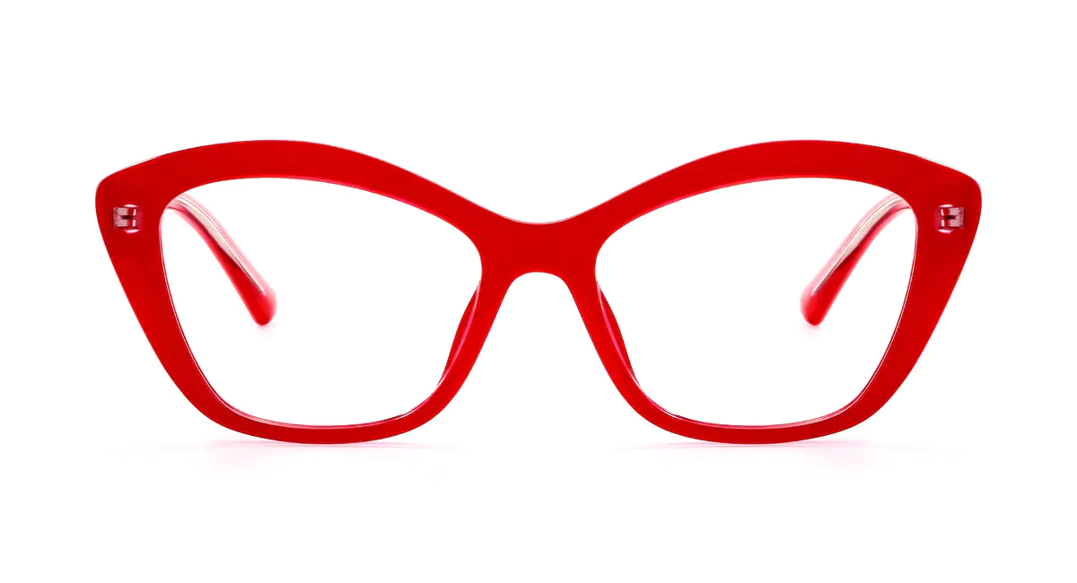 Geometric Red Eyeglasses