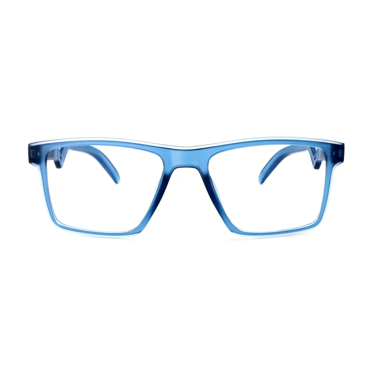 Rectangle Transparent Blue Sport Eyeglasses