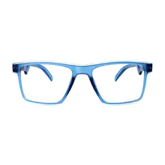 Rectangle Transparent Blue Sport Eyeglasses
