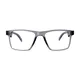 Square Transparent Gray Eyeglasses