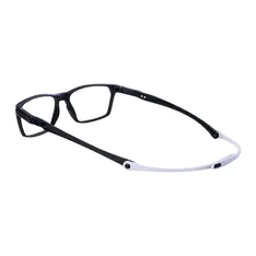 Rectangle Matte Black Sport Eyeglasses