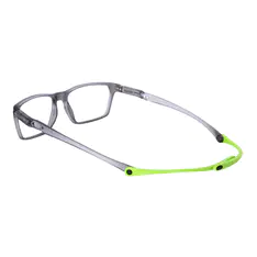 Rectangle Transparent Gray Sport Eyeglasses