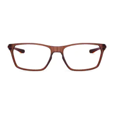 Rectangle Transparent Brown Sport Eyeglasses