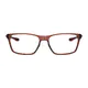 Rectangle Transparent Brown Sport Eyeglasses