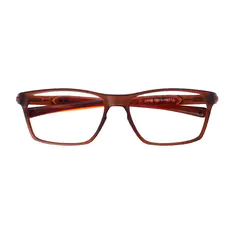 Rectangle Transparent Brown Sport Eyeglasses