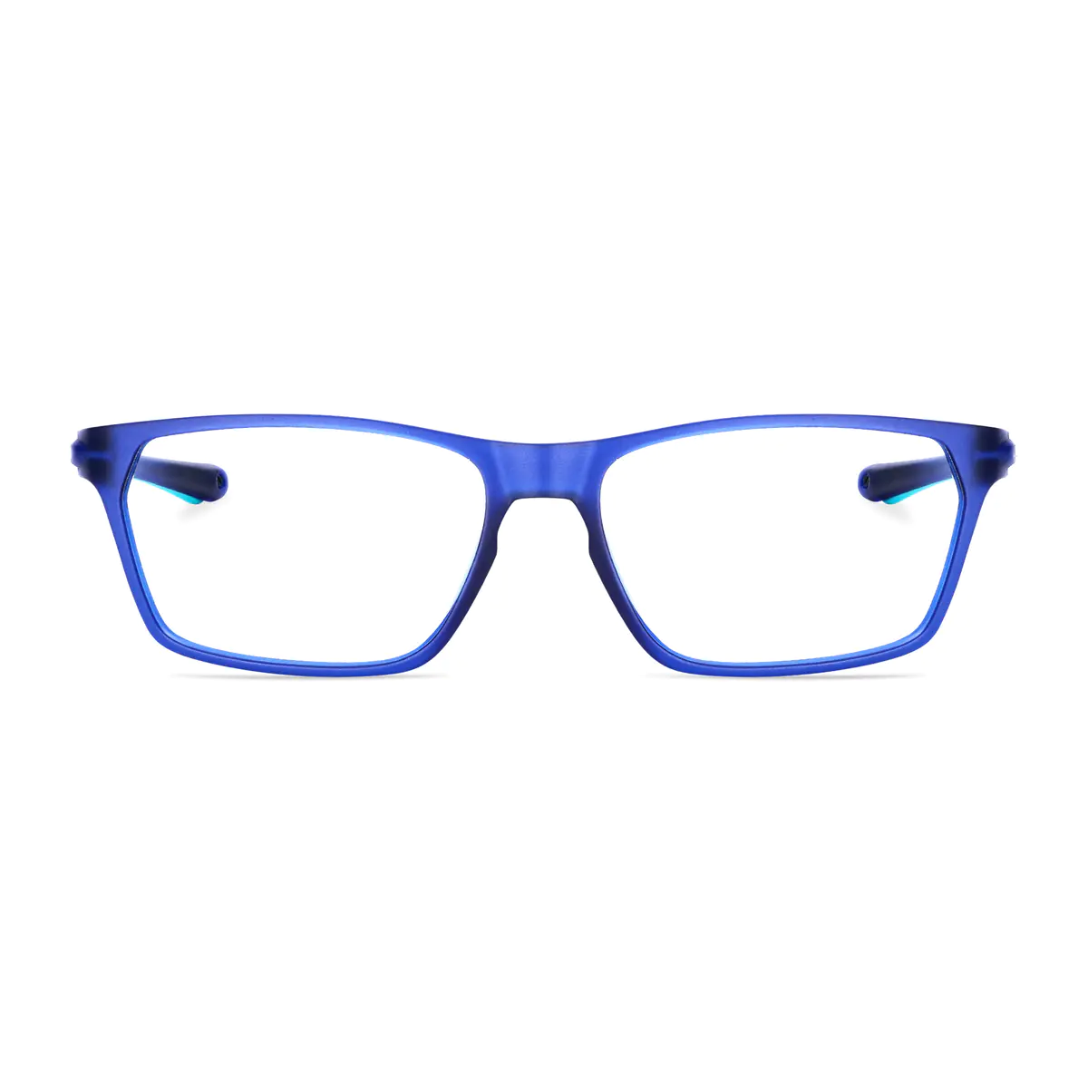 Rectangle Transparent Blue Sport Eyeglasses