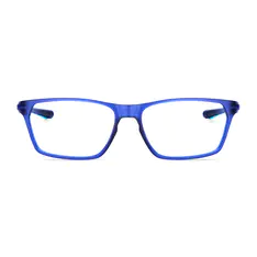 Rectangle Transparent Blue Sport Eyeglasses
