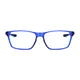Rectangle Transparent Blue Sport Eyeglasses