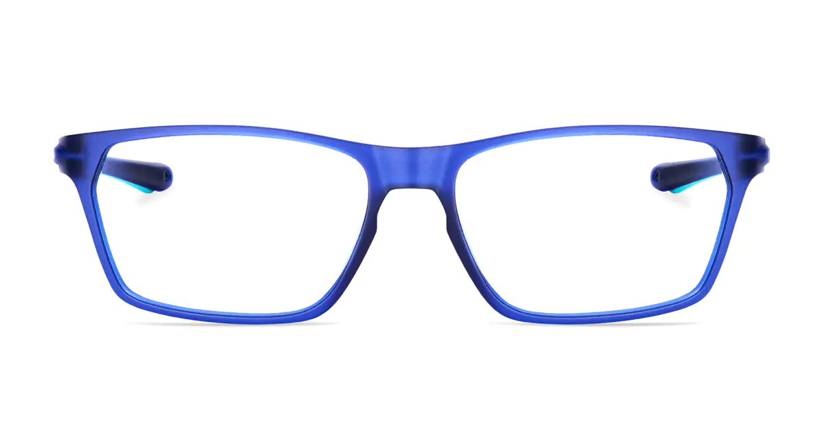 Rectangle Transparent Blue Sport Eyeglasses