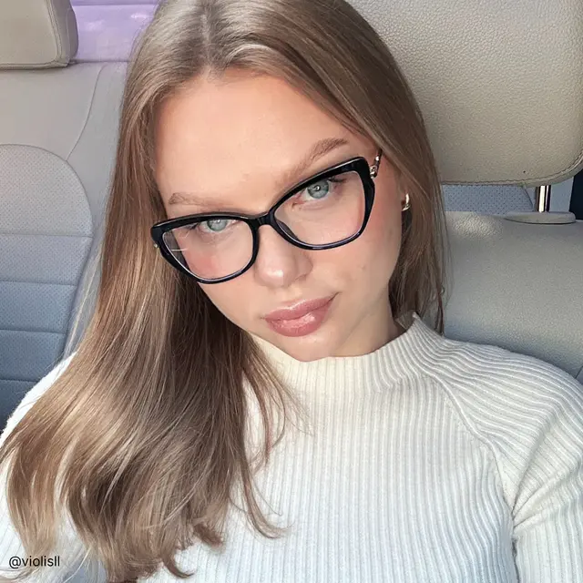 Cat-eye Black Eyeglasses