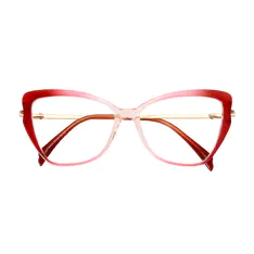 Cat-eye Gradient Red Eyeglasses