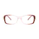 Rectangle Transparent Brown Eyeglasses