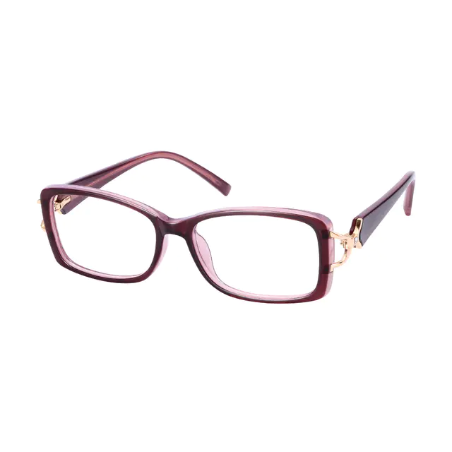 Rectangle Gradient Purple Eyeglasses