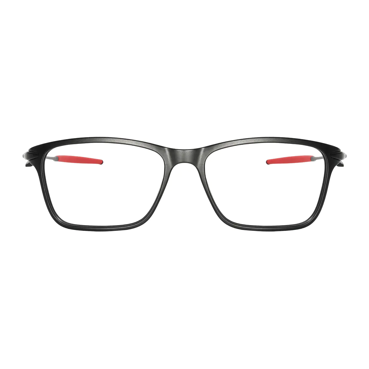 Rectangle Matte Black/Red Sport Eyeglasses