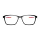 Rectangle Matte Black/Red Sport Eyeglasses