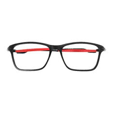 Rectangle Matte Black/Red Sport Eyeglasses
