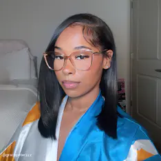 Oval Transparent Orange Eyeglasses