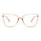 Oval Transparent Orange Eyeglasses