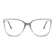 Oval Transparent Green Eyeglasses