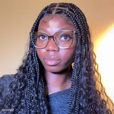 Oval Transparent Gray Eyeglasses