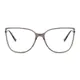 Oval Transparent Gray Eyeglasses