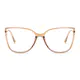 Oval Transparent Amber Eyeglasses