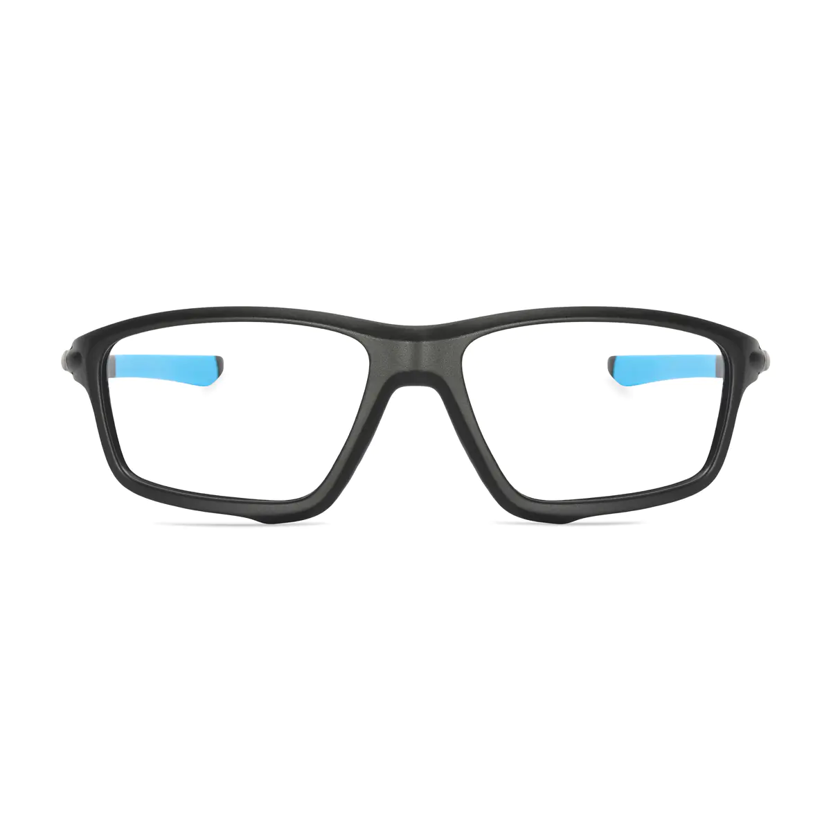 Rectangle Matte Black/Blue Sport Eyeglasses