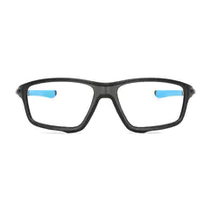 Rectangle Matte Black/Blue Sport Eyeglasses
