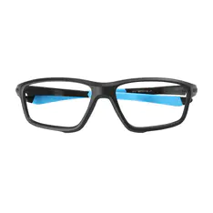 Rectangle Matte Black/Blue Sport Eyeglasses