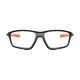 Rectangle Matte Black/Orange Sport Eyeglasses