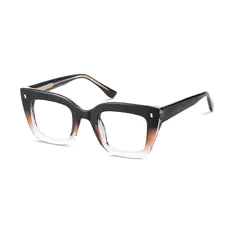 Cat-eye Transparent Brown Eyeglasses