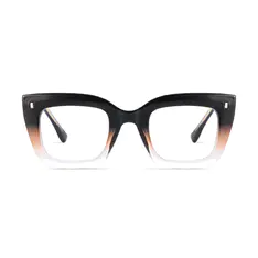 Cat-eye Transparent Brown Eyeglasses