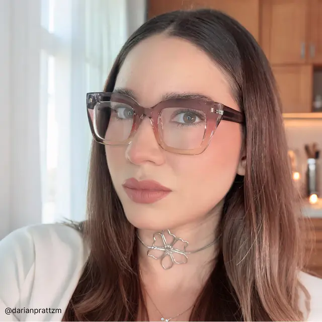 Cat-eye Transparent Gray Eyeglasses