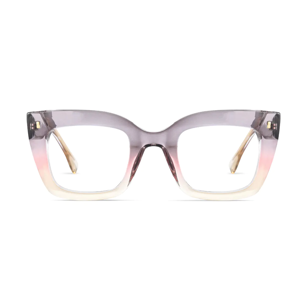 Cat-eye Transparent Gray Eyeglasses