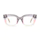 Cat-eye Transparent Gray Eyeglasses