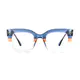 Cat-eye Transparent Blue Eyeglasses