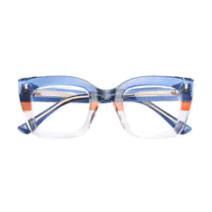 Cat-eye Transparent Blue Eyeglasses