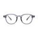 Oval Transparent Gray Eyeglasses