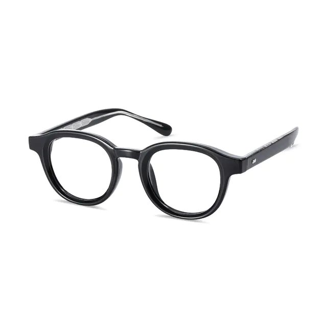 Oval Black Eyeglasses