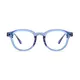 Oval Transparent Blue Eyeglasses