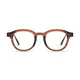 Oval Transparent Brown Eyeglasses